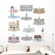 Symbols of US cities Wall Decal