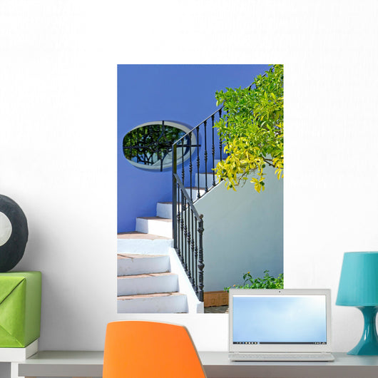steps of house in spanish pueblo Wall Mural