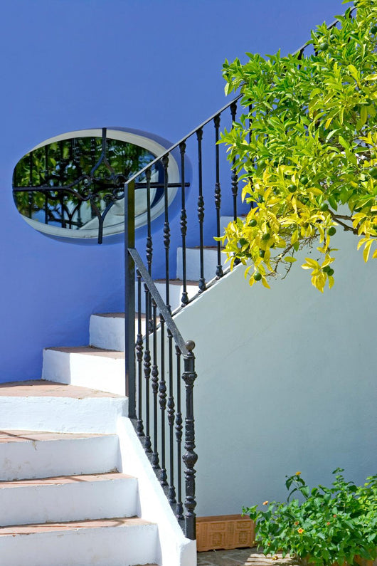 steps of house in spanish pueblo Wall Mural