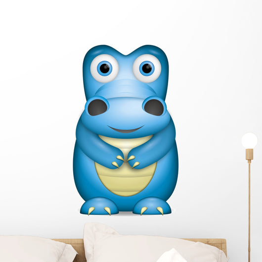 Little Blue Crocodile Wall Decal
