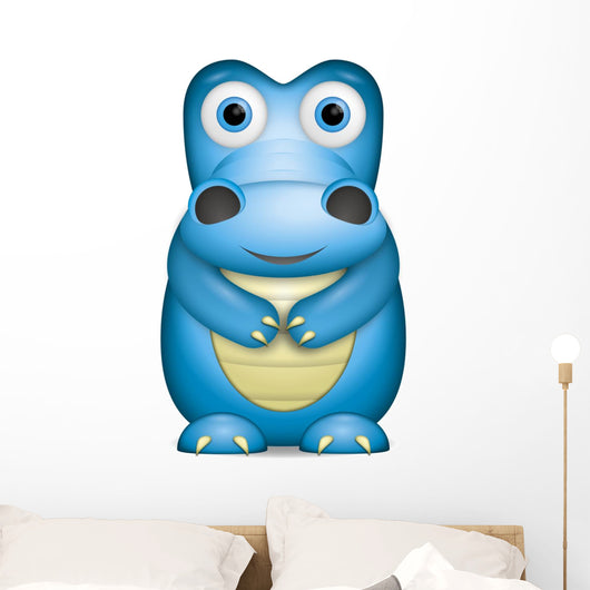 Little Blue Crocodile Wall Decal