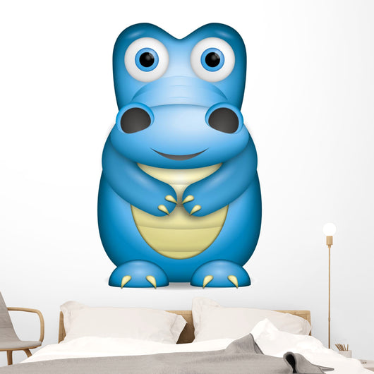 Little Blue Crocodile Wall Decal