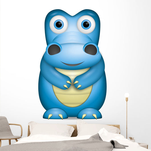 Little Blue Crocodile Wall Decal
