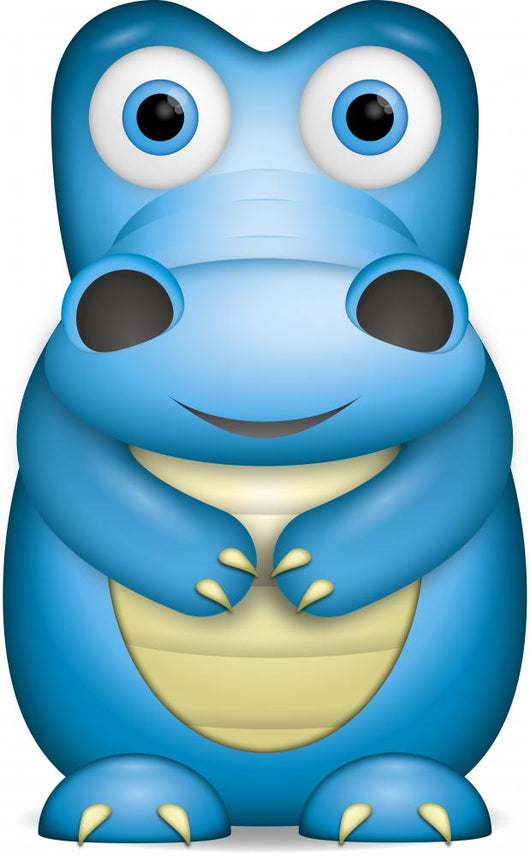 Little Blue Crocodile Wall Decal