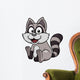 Vector Illustration of cartoon raccoon Wall Decal