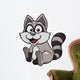 Vector Illustration of cartoon raccoon Wall Decal