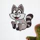 Vector Illustration of cartoon raccoon Wall Decal