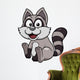 Vector Illustration of cartoon raccoon Wall Decal