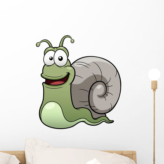 Vector illustration of snail cartoon Wall Decal