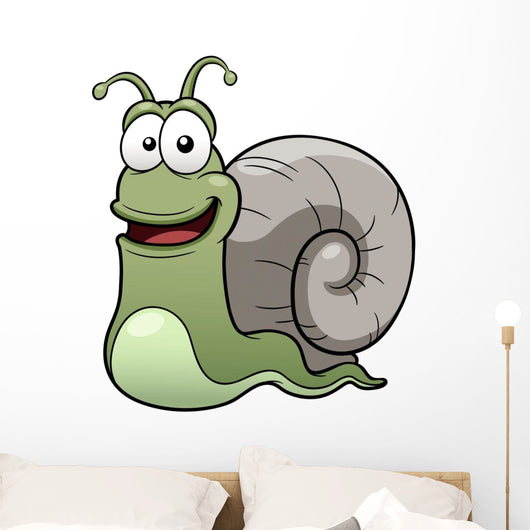 Vector illustration of snail cartoon Wall Decal
