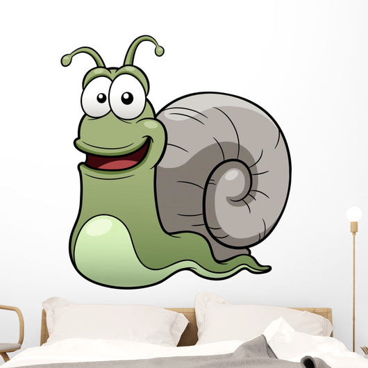 Vector illustration of snail cartoon Wall Decal
