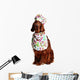 Irish Red Setter Dog in the Culinary Hat Wall Decal