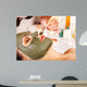 Clay Facial Mask in Beauty Spa Wall Mural