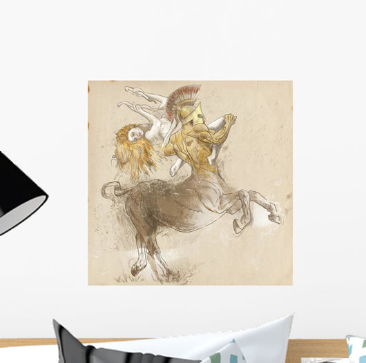 Greek Centaur and Nymph Wall Decal