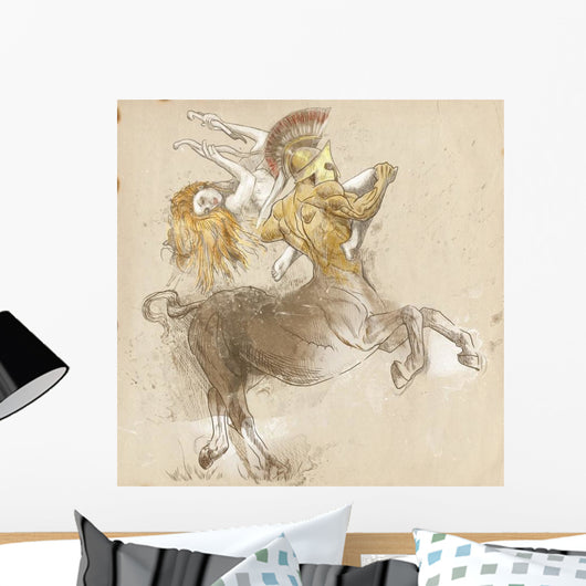 Greek Centaur and Nymph Wall Decal