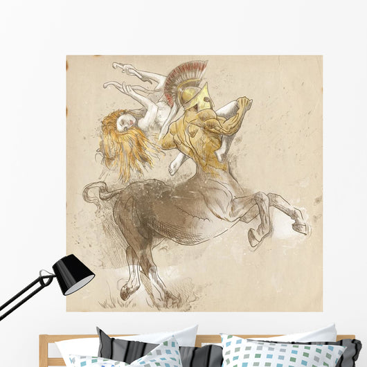 Greek Centaur and Nymph Wall Decal