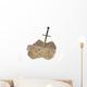 excalibur sword in a rock Wall Decal