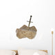 excalibur sword in a rock Wall Decal