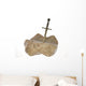 excalibur sword in a rock Wall Decal