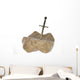 excalibur sword in a rock Wall Decal
