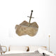 excalibur sword in a rock Wall Decal