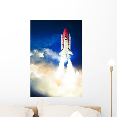 Space Shuttle shown on a wall