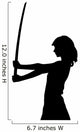 Girl with Katana Studio Wall Decal