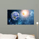 Earth and moon in space Wall Mural