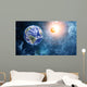 Earth and moon in space Wall Mural