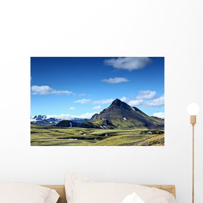 Iceland Mountains near Alftavatn Wall Decal shown on a wall