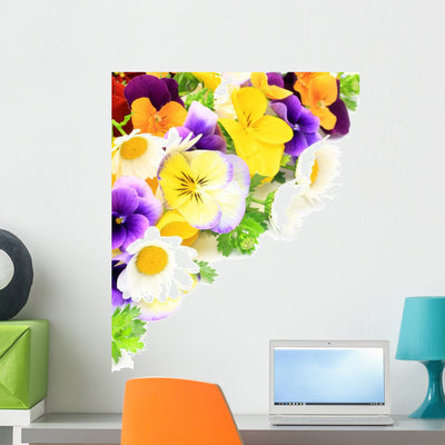Flower Wall Mural shown on a wall