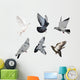 White Six Doves Wall Decal