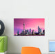 Shanghai - the skyline and the sunrise Wall Mural