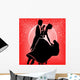 Ballroom dancers red Wall Mural