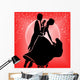 Ballroom dancers red Wall Mural