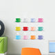 Coloured Coffee Cups Wall Decal Sticker Set
