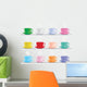 Coloured Coffee Cups Wall Decal Sticker Set