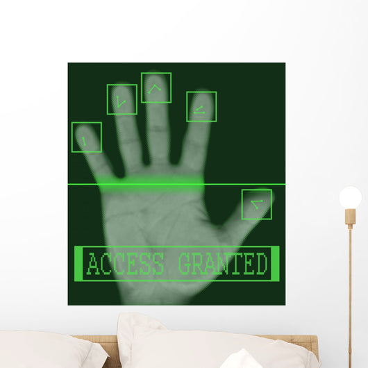 Electronic biometric fingerprint scanning Wall Mural