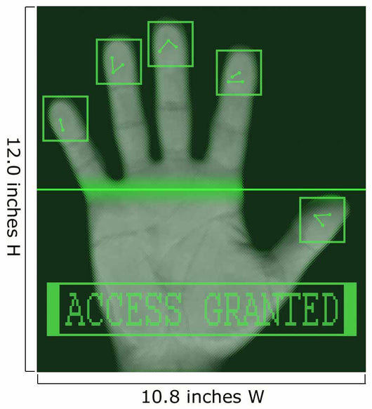 Electronic biometric fingerprint scanning Wall Mural