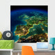 Night Earth. A piece of Europe - Spain, Portugal, France Wall Mural