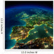 Night Earth. A piece of Europe - Spain, Portugal, France Wall Mural