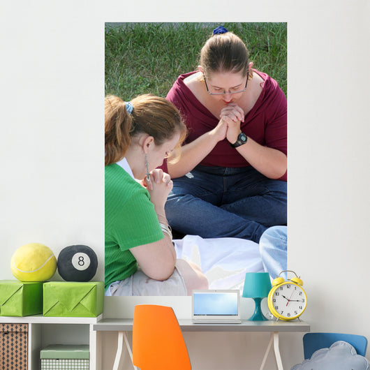 Two Prayerful Teens Wall Mural