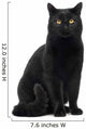 Black Cat Sitting and Looking at Camera Wall Decal