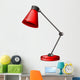 A red desk lampshade Wall Decal
