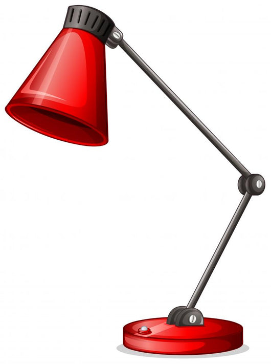 A red desk lampshade Wall Decal