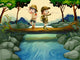 Two Kids Crossing River