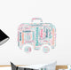 European Cities Bag Shaped Wall Decal