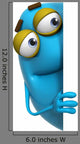 3D Cartoon Cute Blue