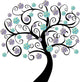 Blue Blossom Wall Decal