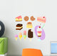 Cartoon Sweets Wall Mural